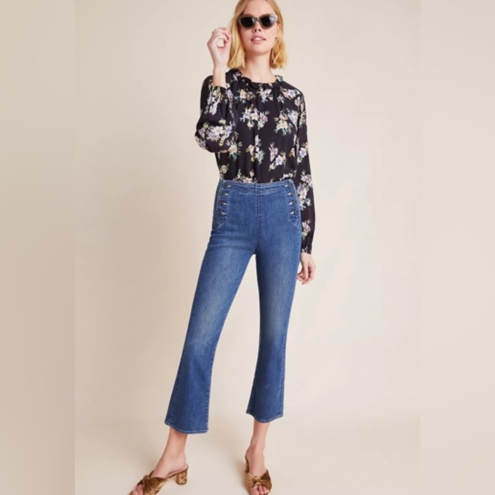 MOTHER Sailor Tripper High-Rise Cropped Flare Jeans